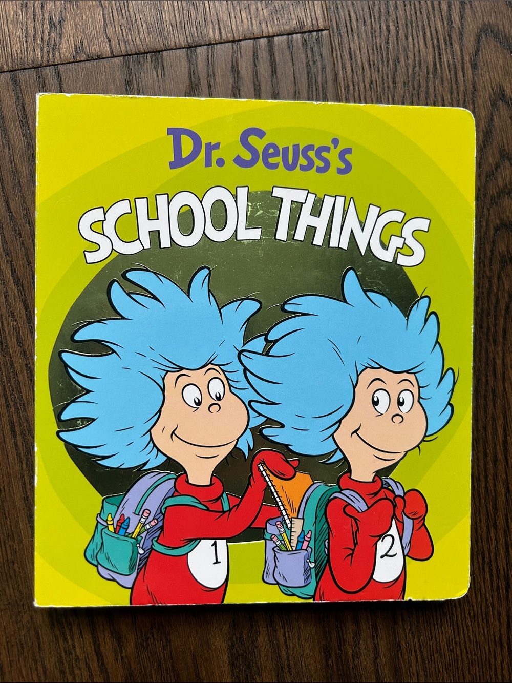 Dr. Seuss School Things Board Book - Blue & Yellow
